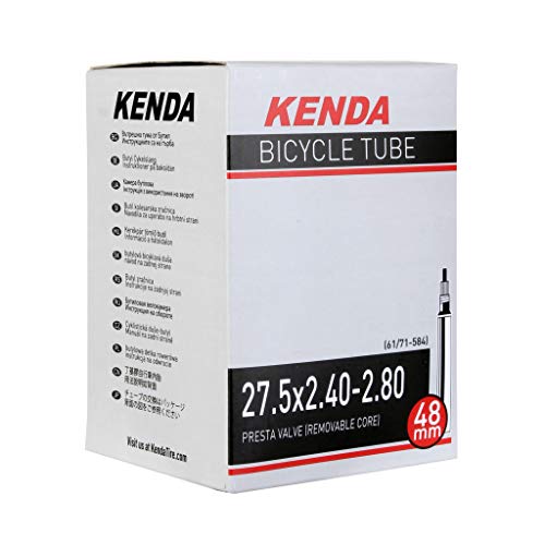 Kenda, Presta-Removable Valve Core, Tube, Presta, Length: 48mm, 27.5'', 2.40-2.80,Black