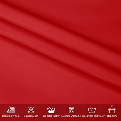 REWOMC 10 Pack Round Tablecloths - 120 Inch Red Polyester Cover for Round Tables, Stain and Wrinkle Resistant Washable Fabric Cloth for Wedding Banquet Parties by REWOMC - Image 7