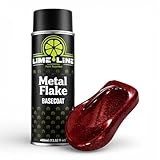 LiME LiNE Metal Flake Basecoat Automotive Grade Sparkle Spray Paint - No Equipment Needed - Finish with 2K Clearcoat (Red, 1. Spray Paint Only)