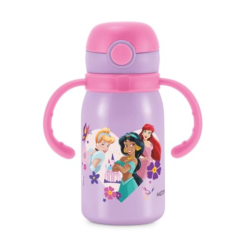 Image of MILTON Disney Fountain 450 ISI Certified Stainless Steel Water Bottle, Leak Proof, Rust Proof, Single walled,1 Yr Warranty, Ideal Sipper Water Bottle for School Kids Bottle, 455 ml, Purple
