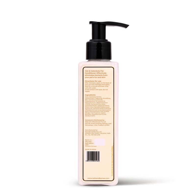 TAILS & BONES Conditioner for Pets | Calendula & Oat Extract Conditioner for Dogs & Cats (200ml) 2
