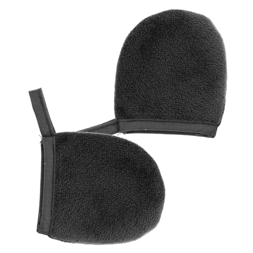 GALPADA 2 Piezas ducha sol utensilio para aplicar algo pavón adulto broncearse guante autobronceador APLICADOR MITT MITT MIT TAN FALSO Guantes de calentamiento de la mano Felpa Negro