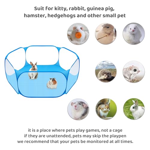image for Amakunft Small Animal Playpen, Pop-Up Portable Play Yard for Guinea Pi