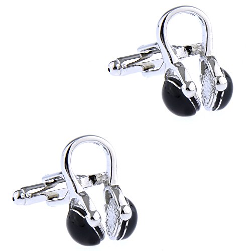 Preisvergleich Produktbild CIFIDET Kopfhörer Headset Manschettenknöpfe Fashion Herren Hemd Manschettenknöpfe mit Geschenk-Box