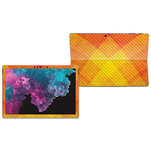 Image of MightySkins Carbon Fiber Skin for Microsoft Surface Pro 6 - Orange Texture | Protective, Durable Textured Carbon Fiber Finish | Easy to Apply, Remove, and Change Styles | Made in The USA