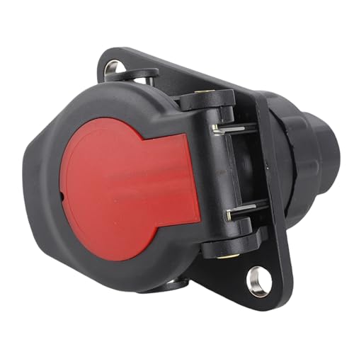 Mumusuki Adaptador de Conector de Remolque de 24 V, ABS Resistente con Enchufe de 15 Pines para Conexión de RV y Barco