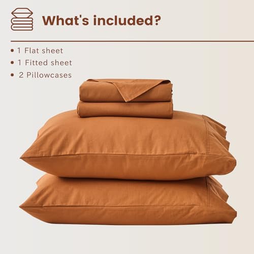 Image of Bedlifes 100% French Linen King Bedding Set - 18-24 inch Extra Deep, 4-Piece | Soft & Durable, Breathable & Cooling, Flax Linen Sheet, OEKO-TEX Certified, Moisture Wicking, Easy Care, Machine Washable