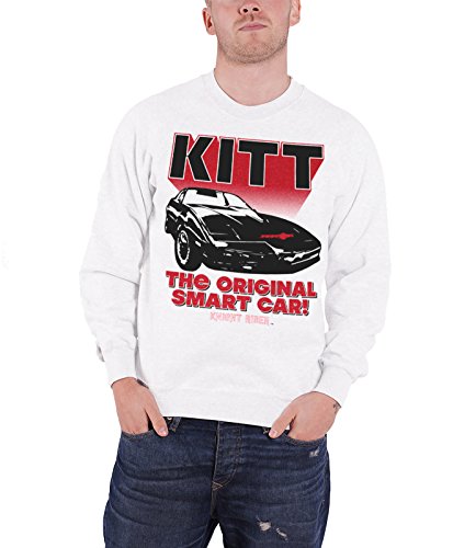 KITT The Original Smart Car Sweatshirt blanc Knight Rider pour fan de série culte