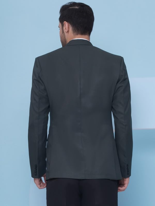 Image of FAVOROSKI Tuxedo Formal Blazers for Men with 2 Pockets | Rayon Slim Fit Single Breasted Blazer | Semi Ethnic Wear Tuxedos | Solid Tuxedo Blazers in Shawl Collar | Blazer for Wedding, Festive, Formal