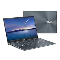 ASUS ZenBook 14 Ultra-Slim Laptop 14” Full HD NanoEdge Bezel Display, AMD Ryzen 5 5500U CPU, Radeon R5 Graphics, 8GB RAM, 512GB PCIe SSD, NumberPad, Windows 10 Home, Pine Grey, UM425UA-ES51