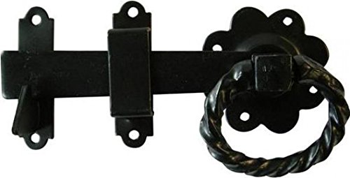 keypak 040701N Loquet de portail à anneaux torsadés Noir Cover