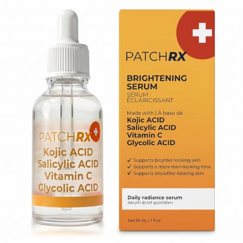 PatchRx Kojic Acid Serum with Turmeric, Niacinamide & Glycolic Acid - Dark Spot Remover for Face,...