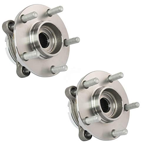 Image of TRQ 2 Piece Front Wheel Bearing & Hub Assembly Set with ABS Sensor Compatible with 2009-2021 Nissan GT-R