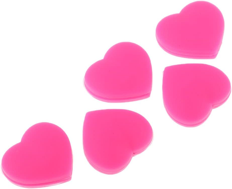Sharplace 5 Pieces Hearts Tennis Vibration Damper Shock Absorber Tennis Accessories (Red & Pink)