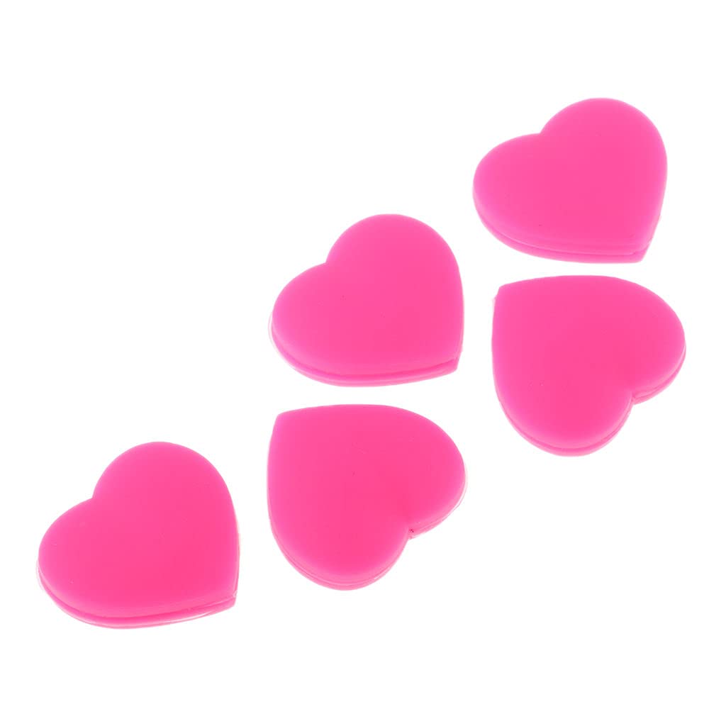 Sharplace 5 Pieces Hearts Tennis Vibration Damper Shock Absorber Tennis Accessories (Red & Pink)