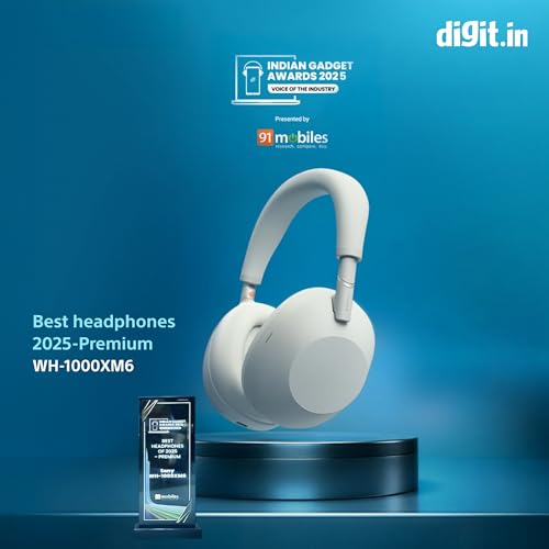 Image of Sony WH-1000XM6 The Best Wireless Noise Canceling Headphones, HD NC Processor QN3, 12 Microphones, Adaptive NC Optimizer, Mastered by Engineers, Studio-Quality-Platinum Silver