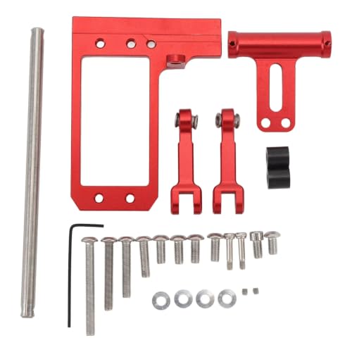 Support servo VP F10 anti-jeu pour direction de voiture RC 1/10 en aluminium rouge