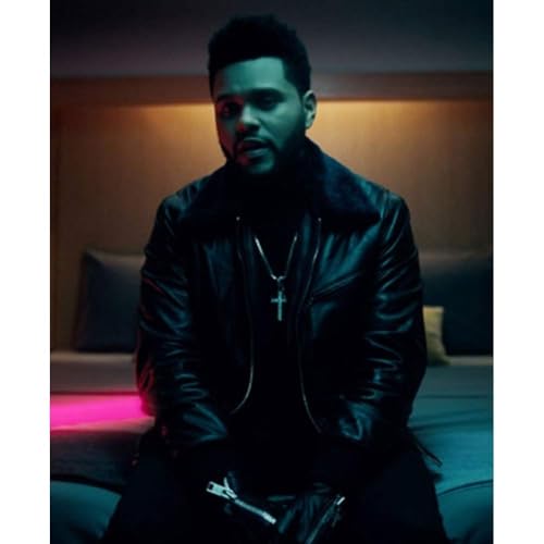 Starboy Weeknd Daft Punk Black Bomber Leather Jacket2