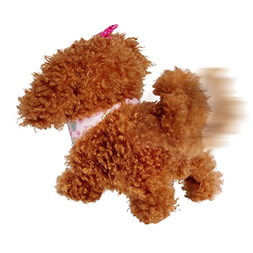 Simba 105890015 - Chichi Love Tea Cup Poodle Puppy, Plüschhund läuft, bellt, wackelt mit dem Schwanz, 16cm, ab 3 Jahren