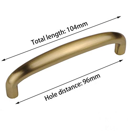 Tirador de puerta de latón macizo dorado para muebles elegantes 4
