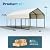 Quictent 10x20 ft Metal Roof Carport Kits Hard Top Garage Heavy Duty Steel Car Canopy, Black&White