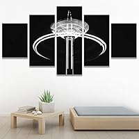 SIGNWIN 5 Panel Canvas Wall Art Building Lights for Home Decorations Ready to Hang - 60