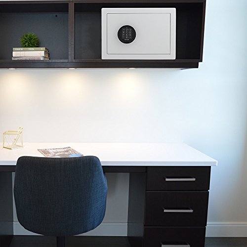 Rottner Möbeltresor HomeStar B300, Elektronikschloss, Lichtgrau, BxH 400x280 mm, Befestigungsmaterial inklusive, bedingter Feuerschutz, 1 Fachboden