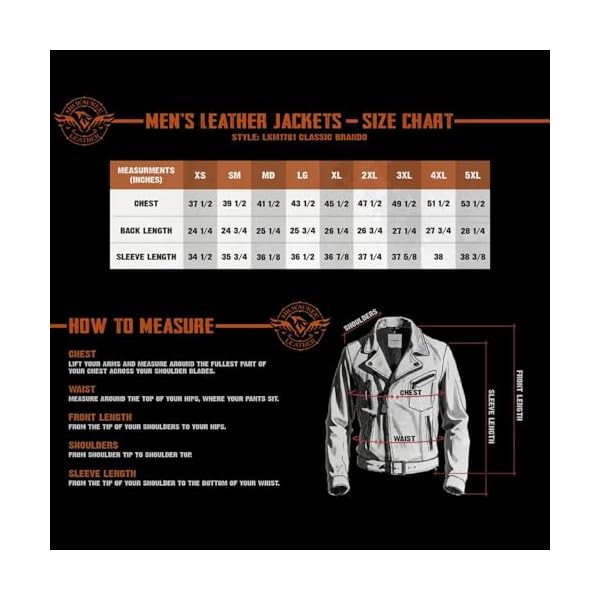 Milwaukee Leather LKM1781 Men's The Legend Classic Black Premium Leather Motorcycle Jacket w/Quilted Liner