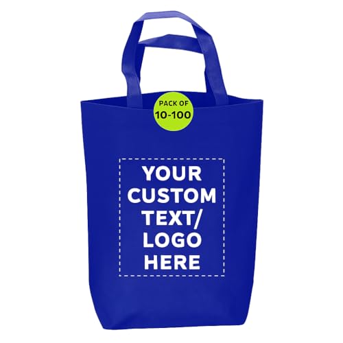 DISCOUNT PROMOS Custom Large Reusable Heavy Duty Tote Bag
