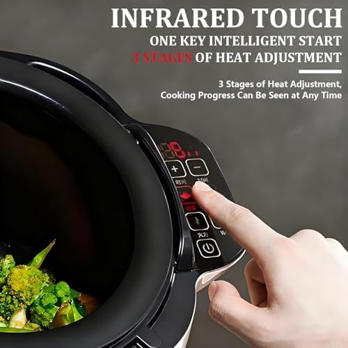 Máquina automática de cocina, 1000W, 6L, panel táctil, para restaurantes y hogar miniatura 3