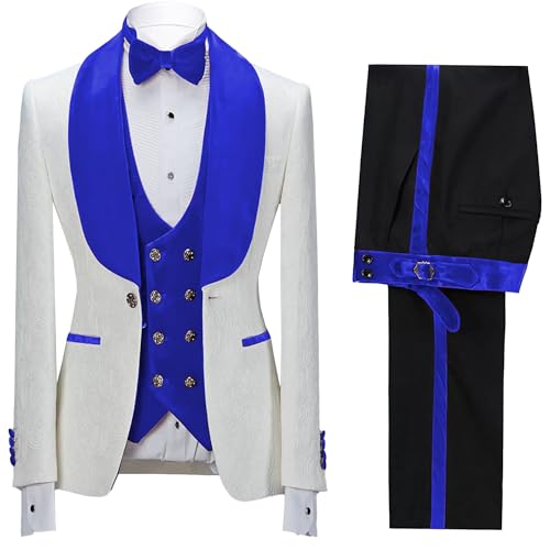 Men's Peak Lapel Solid Color Blazer Shawl Collar Wedding Groom Suit Casual Formal Jacquard Tuxedo