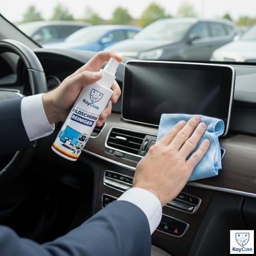 Bildschirmreiniger Set - Display Spray mit magischem Mikrofasertuch & 5 Reinigungsstäbchen – streifenfrei für Fernseher, Handy, Laptop, Auto Display & Tastatur