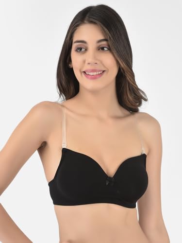 Image of Softline Women's Cotton-Rich Wire-Free Padded Bra | Full Coverage, Seamless & Breathable for Everyday Comfort | Soft Fabric with Supportive Fit for All-Day Wear