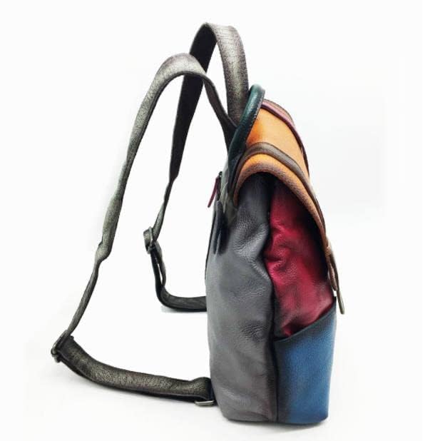 Backpack Women Travel Bag Leather Daypack Retro Outdoor Backpack, Multicolor, One Size2