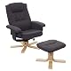Relaxsessel mit Hocker Mendler M56 – Fernsehsessel in Dunkelgrau