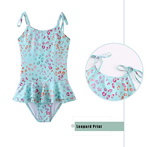 Image of Girls One Piece Swimsuits One Shoulder Ruffle Swimwear Floral Bathing Suit