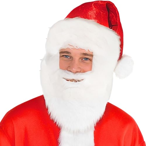 Amscan Velour Santa Hat with Plush Beard - 24