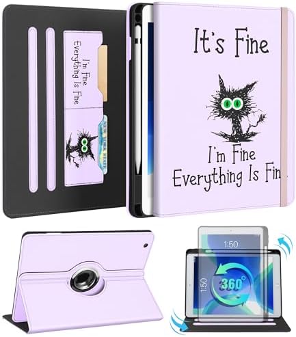 Rotating Leather Case For IPad 10.2”–10.9”, IPad Mini, Air, & Pro – 360° Stand & Auto Wake