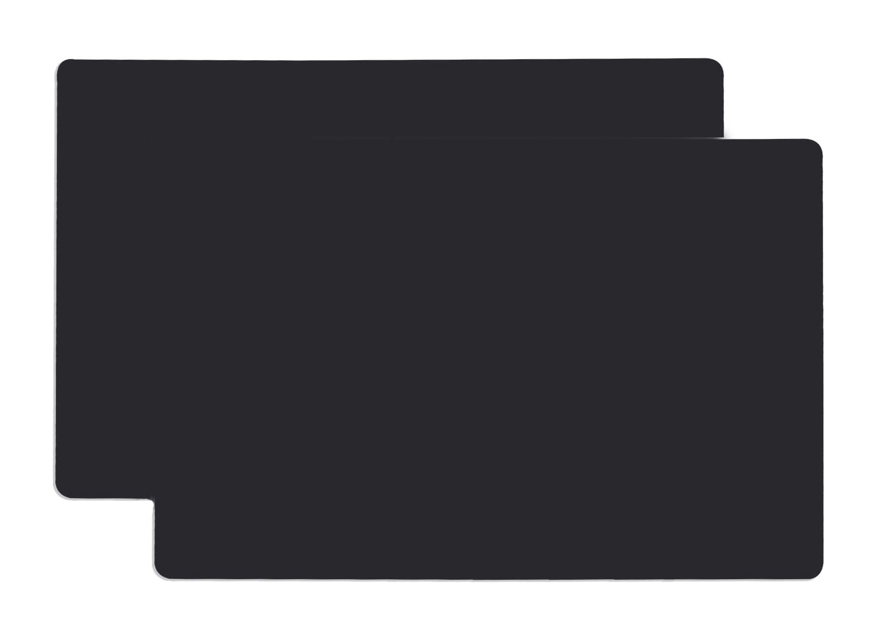 2 Pack Large Silicone Mats for Crafts - 23.62" x 15.75" Heat Resistant, Non-Slip Table and Countertop Protector - Perfect for Resin Jewelry, Baking, and DIY Projects, Black