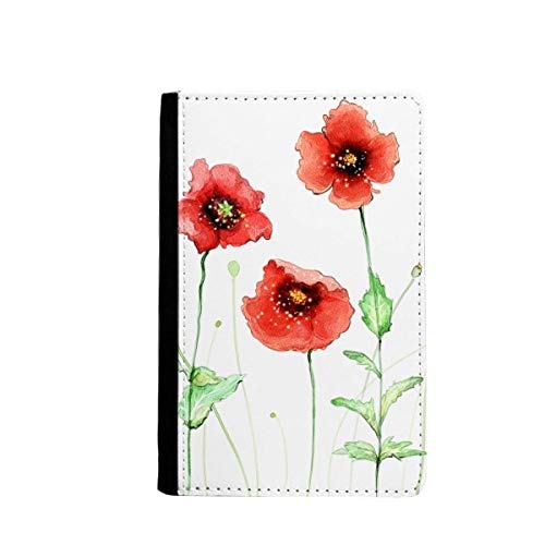 Étui portefeuille de voyage de cartes coquelicot rouge finitions