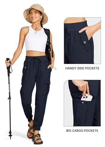 Willit Women's Hiking Pants Cargo Joggers Lightweight Quick Dry Athletic Workout Travel Casual Pants Pockets4