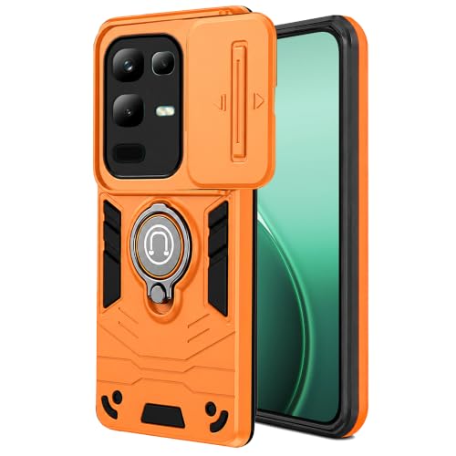 AeoFit Store AeoFit Sliding Camera Case for Infinix Note 50x 5G Orange - Image 2