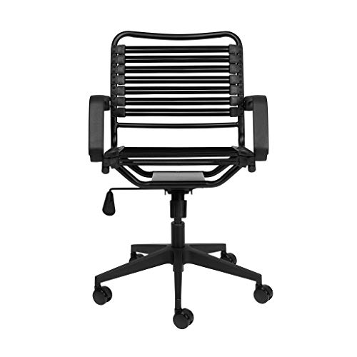Laura Davidson Furniture Bungee Office Task Chair, With Flat Elastic Bungie Straps, Adjustable Height (Black) #TOP2