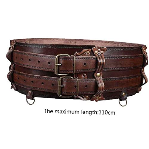Medieval Viking Leather Waist Band Adventurer Harness Belt Celtic Double Strap Waistband Steampunk Sash Accessory for Men Women2
