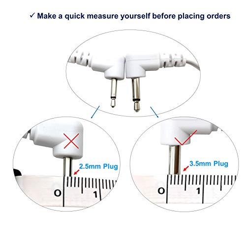 Image of 4 Count TENS Wires 3.5mm Plug TENS to 3.5mm Snap Electrode Wires for TENS Unit Electrodes Lead Wires for TENS (Please Check Plug Size - 3.5mm Plug Only)
