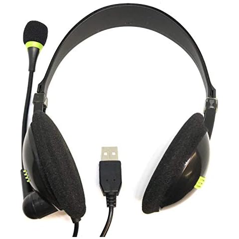 TFD Supplies Wholesale Bulk 5 Pack Stereo USB Headphones with Microphone Cover