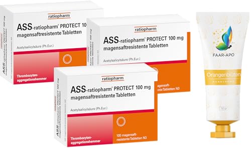 ASS PROTECT 100 mg 3X100 St. Sparset inkl.einer hochwertigen Handcreme Marke Faar-Apo | magenschonend dank magensaftresistentem Überzug