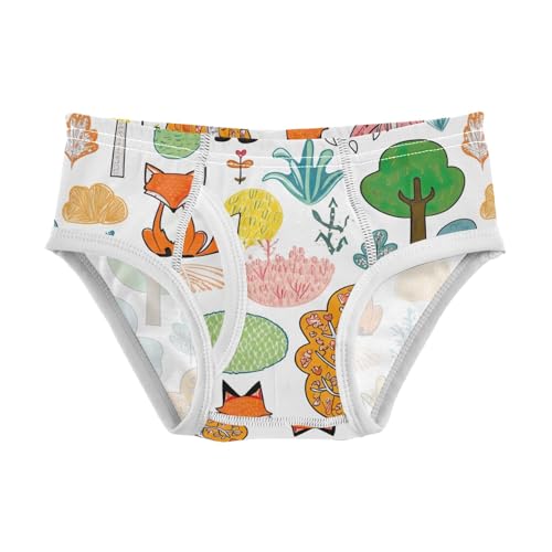 ODAWA Cute Foxes Forest Trees Kids Underwear, Toddler Boys Underwear 2T