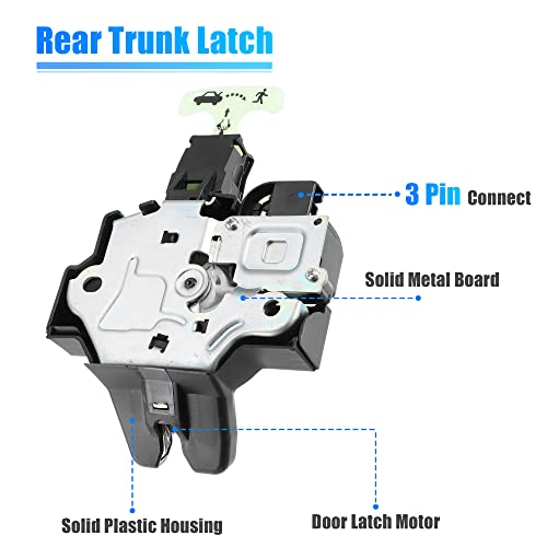 Image of X AUTOHAUX Trunk Latch Lock Actuator 64600-06041 for Toyota Camry 2012-2017 Engine Tailgate Door Latch Lock Actuator Motor