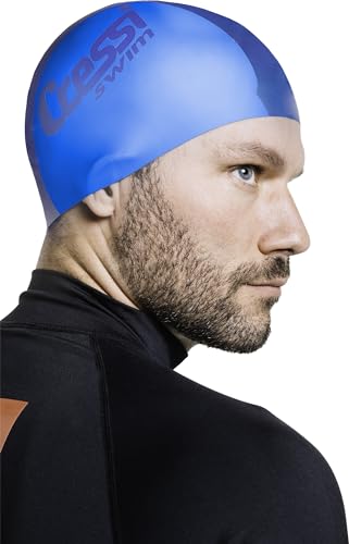 Cressi Bi-Color Silicone Cap, Azure/Blue